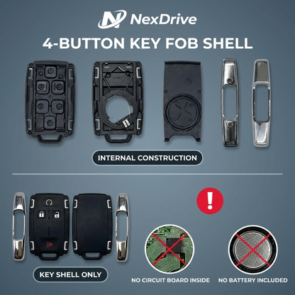 Key Fob Shell - Fits Silverado/Colorado/Sierra (2014-2021)